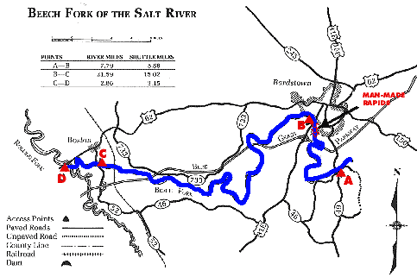 Beech Fork KY 49 to Rolling Fork Map