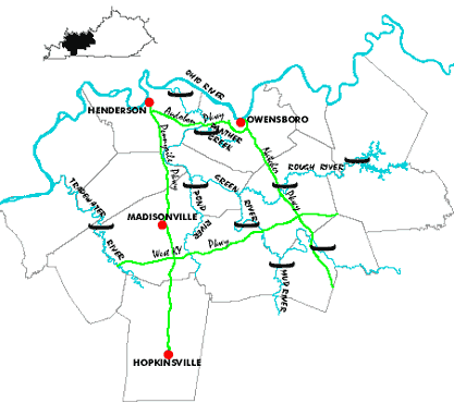 Drakes Creek KY 240 to Barren River Map