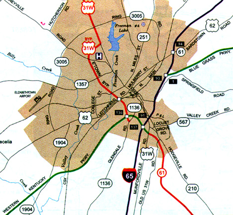 Elizabethtown Map