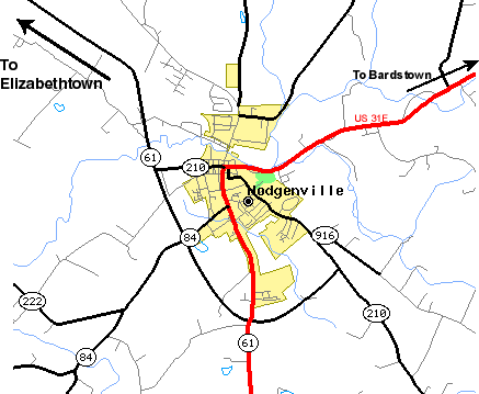 Hodgenville Map