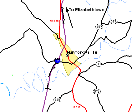 Munfordville Map