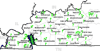Map of Golf in West Kentucky