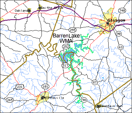 Barren Lake WMA Map